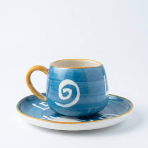 Azure Swirl Cup & Saucer Set