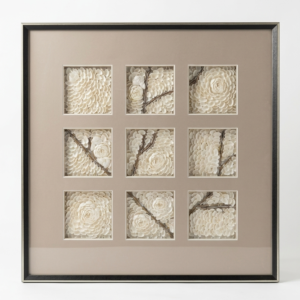 Ivory Mosaic Frame Art