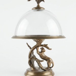 Stag Crest Glass Dome Stand