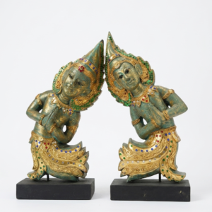 Vintage Emerald & Gold Dancers
