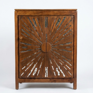 Mirrored Sunburst Cabinet