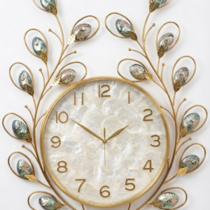 Gold Branch Pearl Clock
