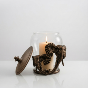 Bronze Elephant Candle Stand