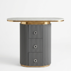 Grey Fluted Cabinet