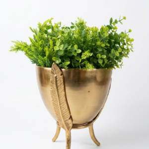 Gold Feather Planter