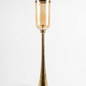 Brass Fluted Floor Hurricane