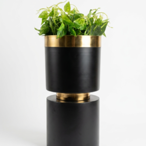 Black Pedestal Planter