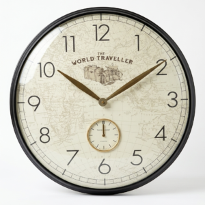 Vintage Map Wall Clock