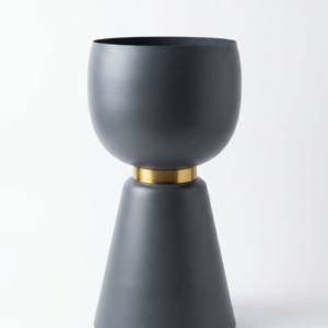 Grey Pedestal Planter