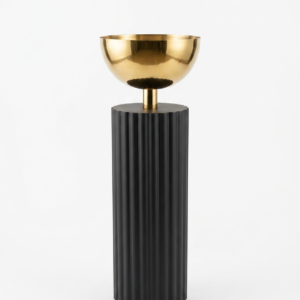 Black Fluted Planter