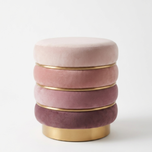 Pink Tiered Ottoman