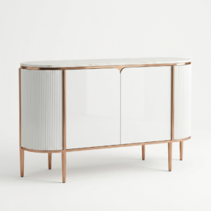 White Fluted Cabinet