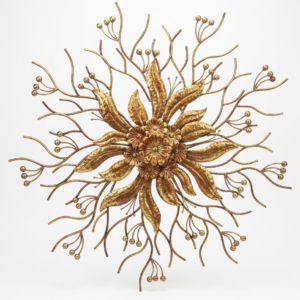 Gold Floral Wall Art