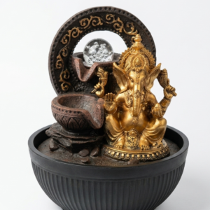 Gilded Ganesha Orb Fountain