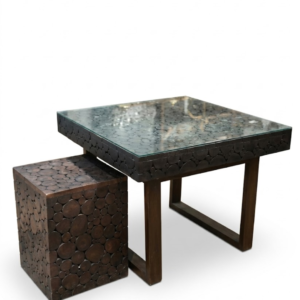Rustic Pebble Luxe Coffee Table