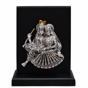 Eternal Radha Krishna Silver Frame