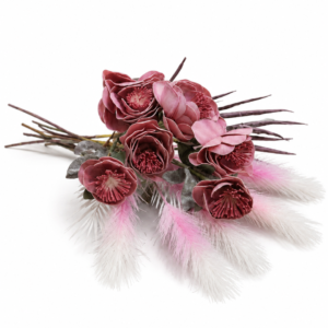 Burgundy Rose & Pampas Arrangement